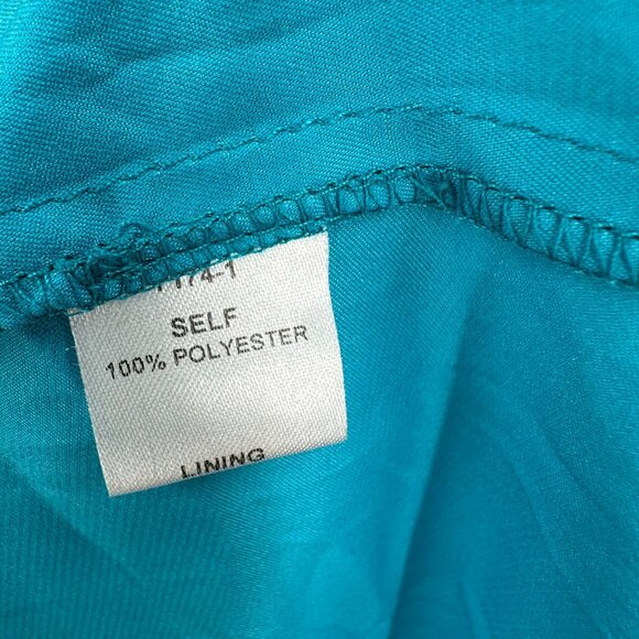 GB Turquoise Strapless Dress Small Beaded Mini Chiffon Feminine Skater Party NEW - Picture 8 of 9